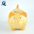 Wholesale Custom Printed Hand Made Cute Piggy Shape Ceramic Money Bank